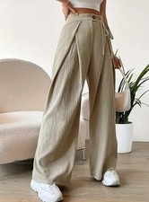 Women Wide Leg Pants High Waist Loose Palazzo Trousers Casual Work Office Pants
