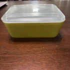Vintage Pyrex 1970s Verde Green 502 1.5 Pint Refrigerator Dish With Lid Read