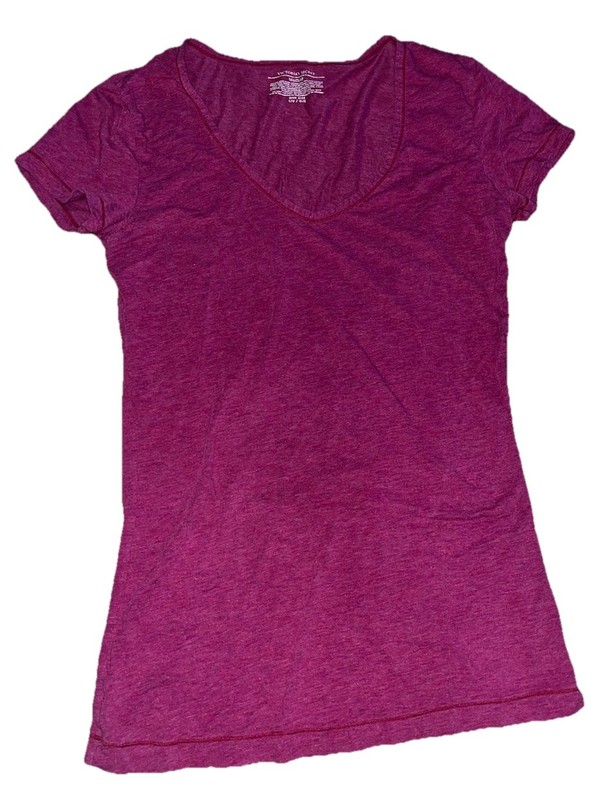 Women’s Victorias Secret Size Small V-Neck Top Short Sleeve Size S Burgundy