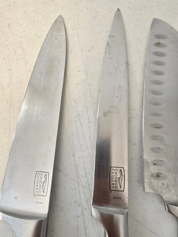 Chicago Cutlery Stainless Steel Chef's/Carving/Bread Knives Lot Of 4 1E14G READ - Image 2 of 4