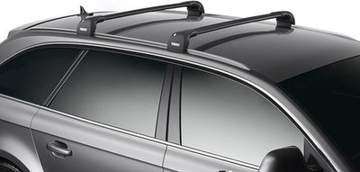 Thule 9593B & 4002, Wingbar Edge Black set for AUDI Q7, 06-15 SUV 
