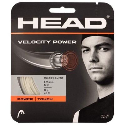 Head Velocity Power 17 Gauge 1.25mm Tennis String Set Natural
