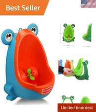 Frog Urinal Potty Training for Boys Funny Aiming Target Blue Kids Toilet