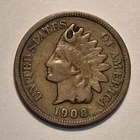 #6 "very good++" Nicer Low Mintage 1908 S Indian Head Cent, die cast default