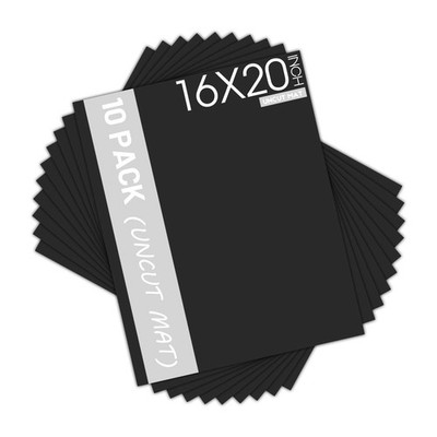 10 Pack 16x20 Black Uncut Mat Boards DIY Picture Framing Art Print Mats Photo