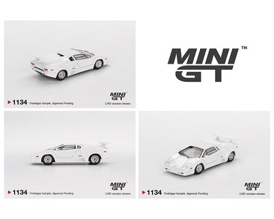 Mini GT Lamborghini Countach 25th Anniversary White #1134 1/64 | eBay