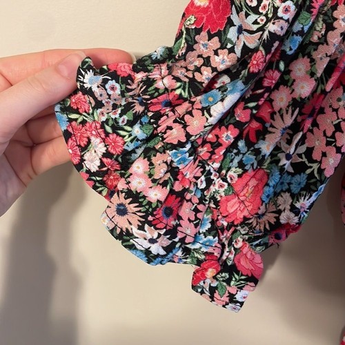 M&S X Ghost Floral V-Neck Mini Tea Dress Size US 14 - Picture 7 of 13