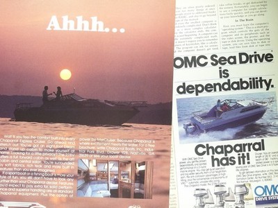 1984 TWO 2) AD lot, OMC Sea Drive, & Chaparral 27 278 V Express Cruiser boat