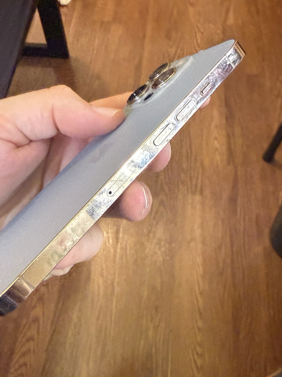 IPhone 13 Pro CUSTOM gold/blue Color Original Apple Housing Frame OEM PART