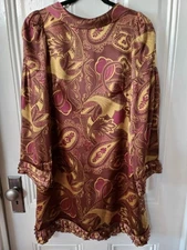 Oleg Cassini Women's Short Long Sleeve Dress  Silk, Lined Pockets Sz 4