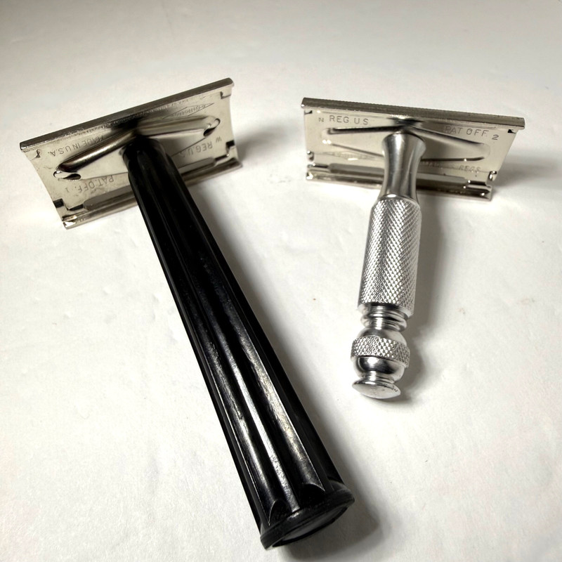 Gillette Black Handle AND Travel Tech - Vintage Safety Razors FREE SHIPPING