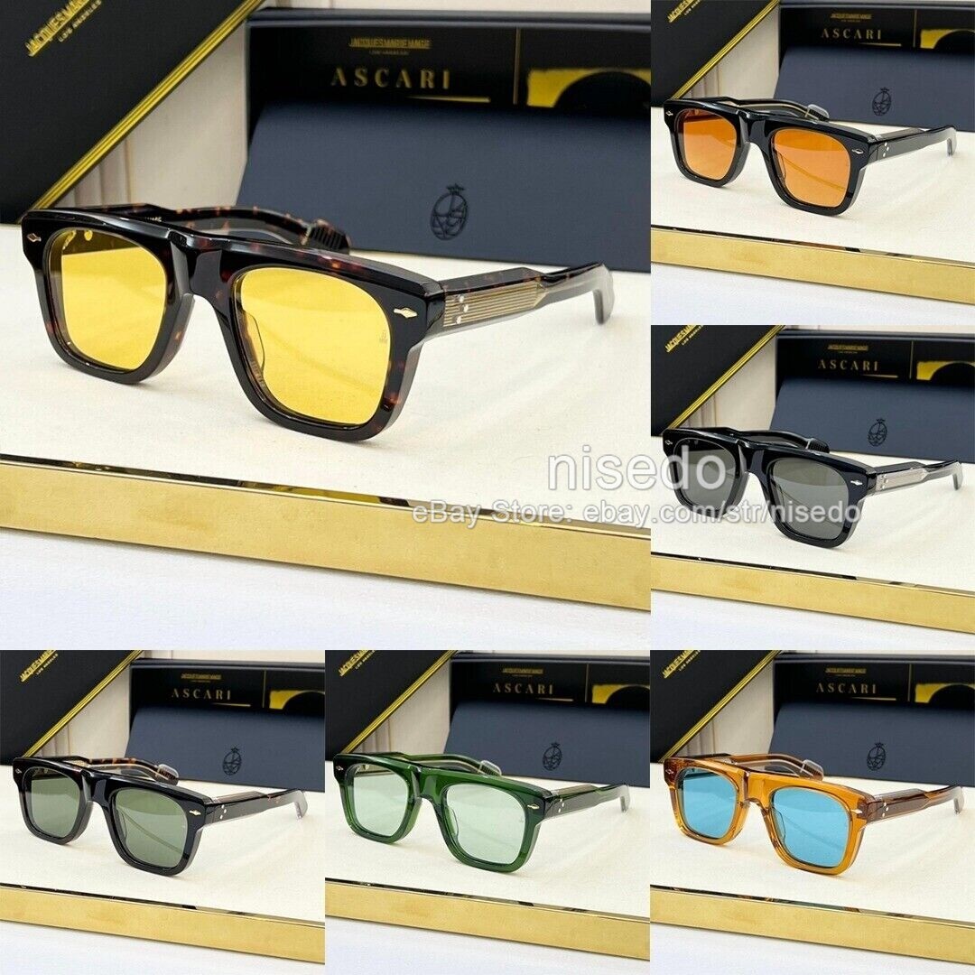 JACQUES MARIE MAGE MISHIMA Sunglasses Black Frame Gray Lenses 52□24 UV400 Unisex