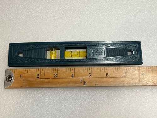 EXC Vintage Stanley 43-294 Dark Green Plastic 8 in. Torpedo Level - Made in USA