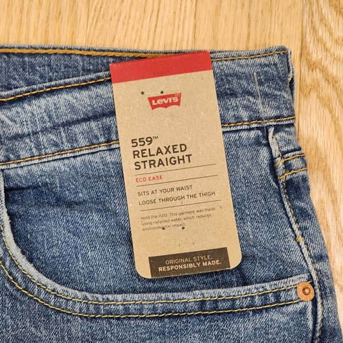 Levi's 559 Big & Tall 58x30 Relaxed Straight Jeans Zip Fly Blue Men's Jeans - Picture 12 of 16
