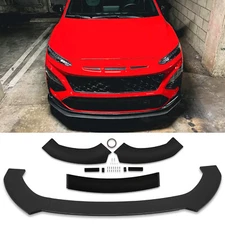 For Hyundai Kona 2018-2024 Glossy Black Front Bumper Lip Splitter Lower Body Kit