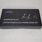 Laptop Stand and Cell Phone Stand Set Portable Adjustable Aluminum Alloy 