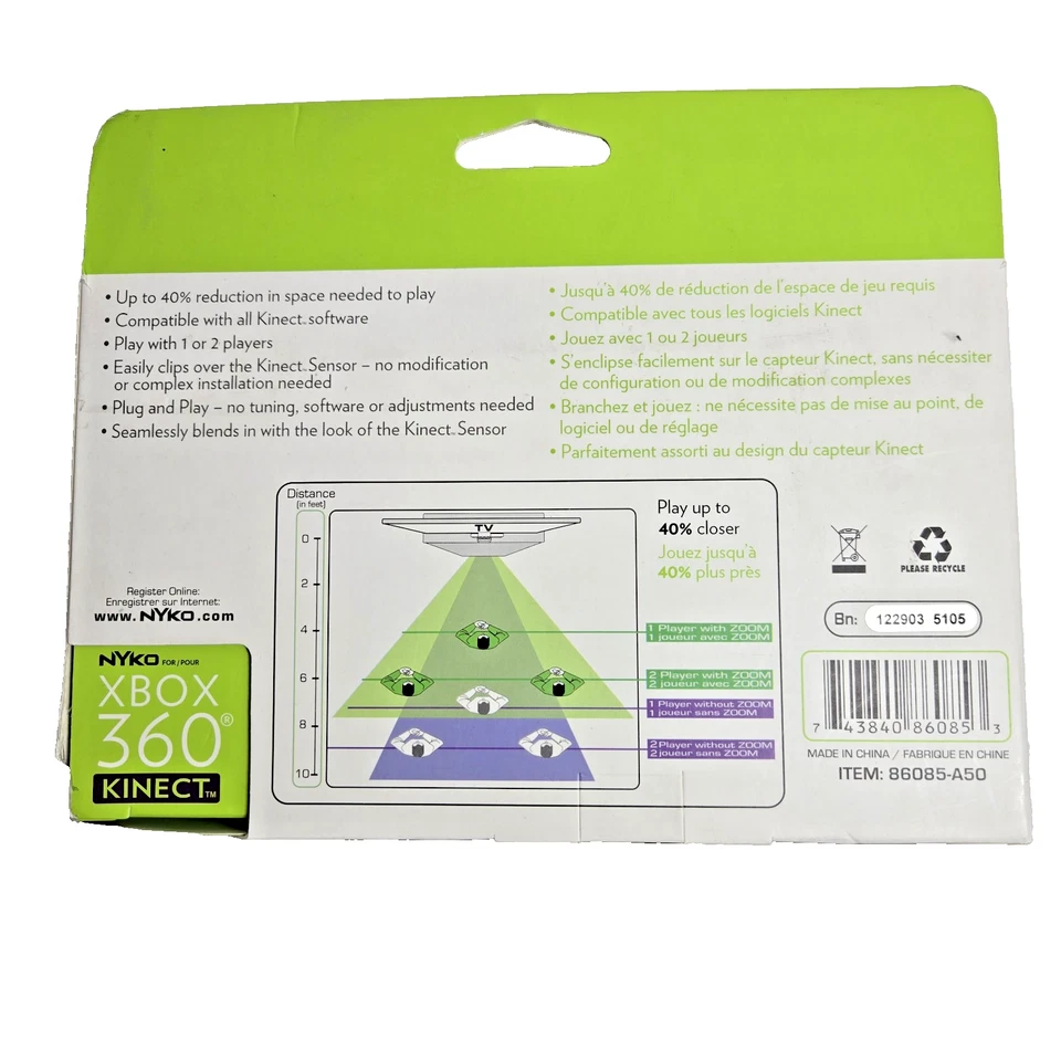 Brand New NYKO Zoom 86085-A50 Kinect for XBOX 360 - Image 3 of 4