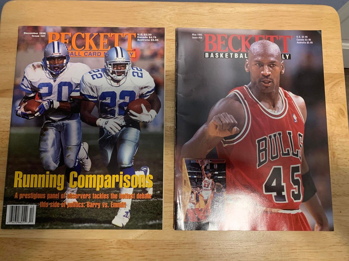 MICHAEL JORDAN BARRY SANDERS EMMITT SMITH BECKETT #58 81 1995 1996