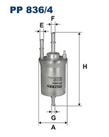 Filtron PP 836/4 Kraftstofffilter FÜR Audi MERCEDES-BENZ Seat Skoda VW