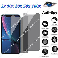 For iPhone 13 12 Pro Max XR Privacy Anti-Spy Tempered Glass Screen Protector Lot