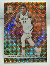Giannis Antetokounmpo 2017-18 Panini Spectra Neon Orange Prizm #'d 1/5 - Bucks