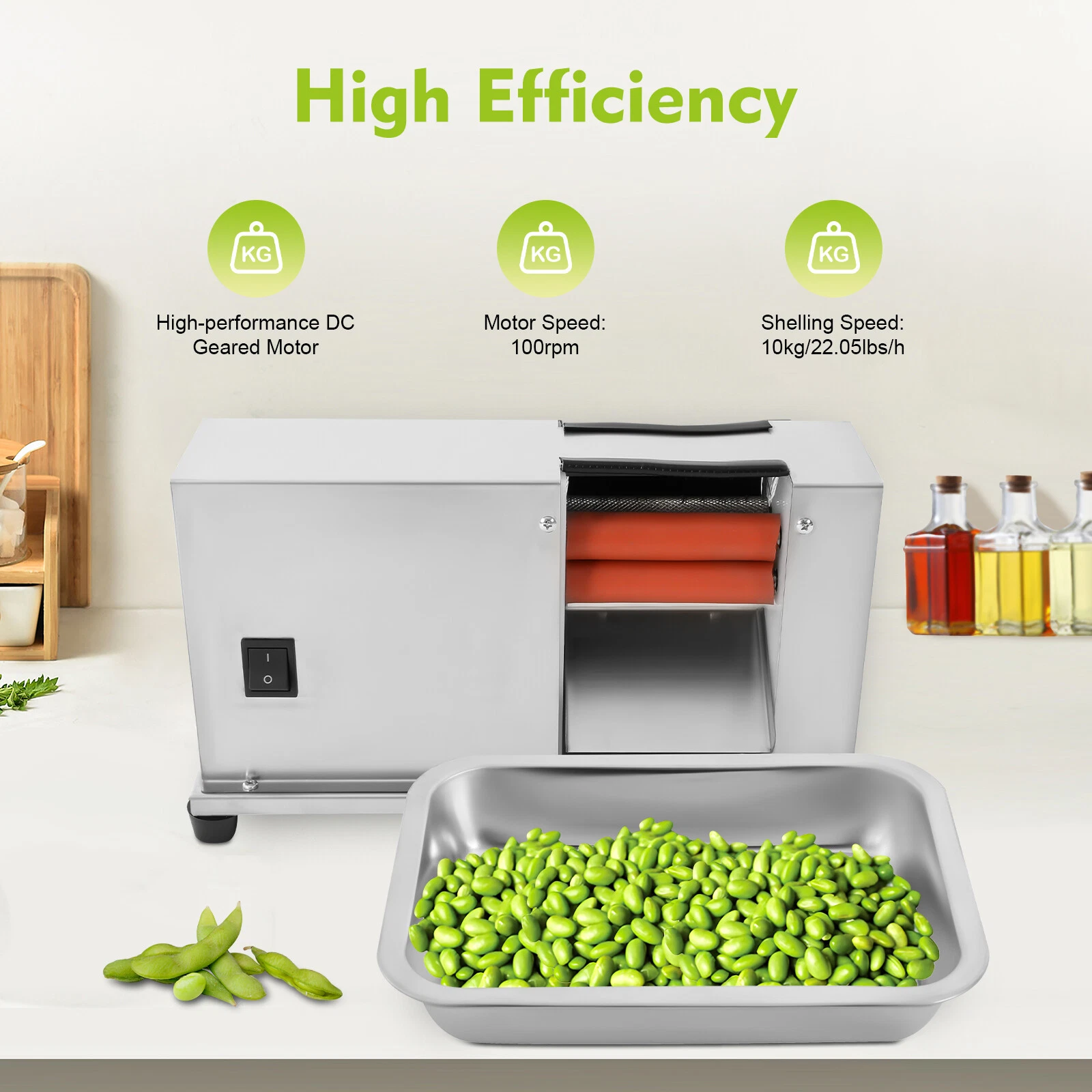 Commercial Electric Beans Sheller Semi-automatic Peeler Bean Pea Peeling Machine