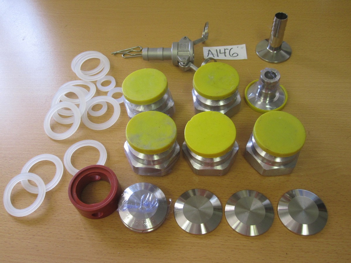 Brewers Hardware Parts -- Tri Clover Comp. Caps, Cam & Groove