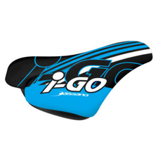 SELLA BASSANO SELLINO BICI BIMBO NERO-BLU IN POLIURETANO COMODA 220x155 mm