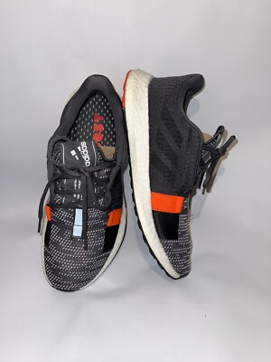 Adidas SenseBOOST Go Men's Running Shoes Gray Black Orange G26942 US Size 9  | eBay