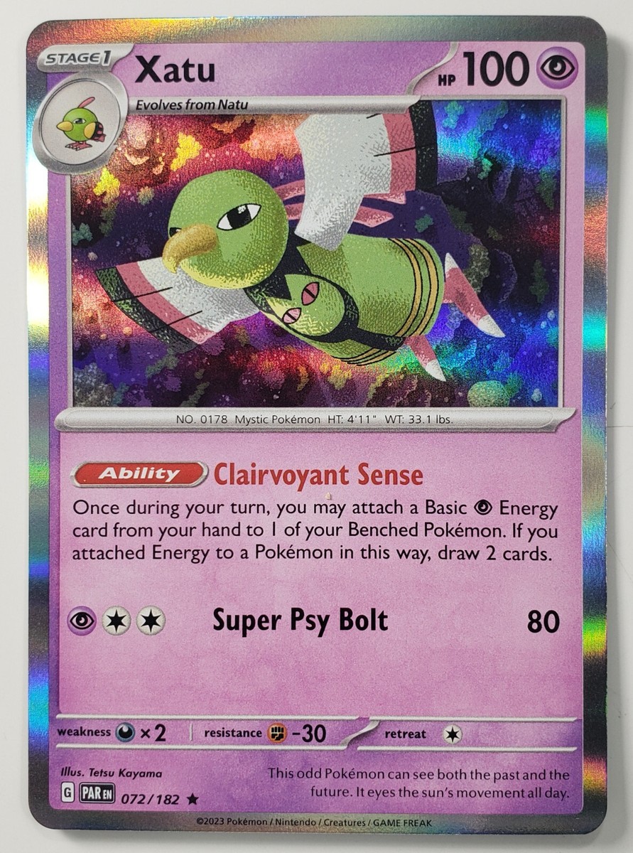 HOLO Xatu 072/182 NM / M - Paradox Rift Pokemon Card - $2 Combined Shipping | eBay HOLO Xatu 072/182 NM / M - Paradox Rift Pokemon Card - $2 Combined Shipping | eBay