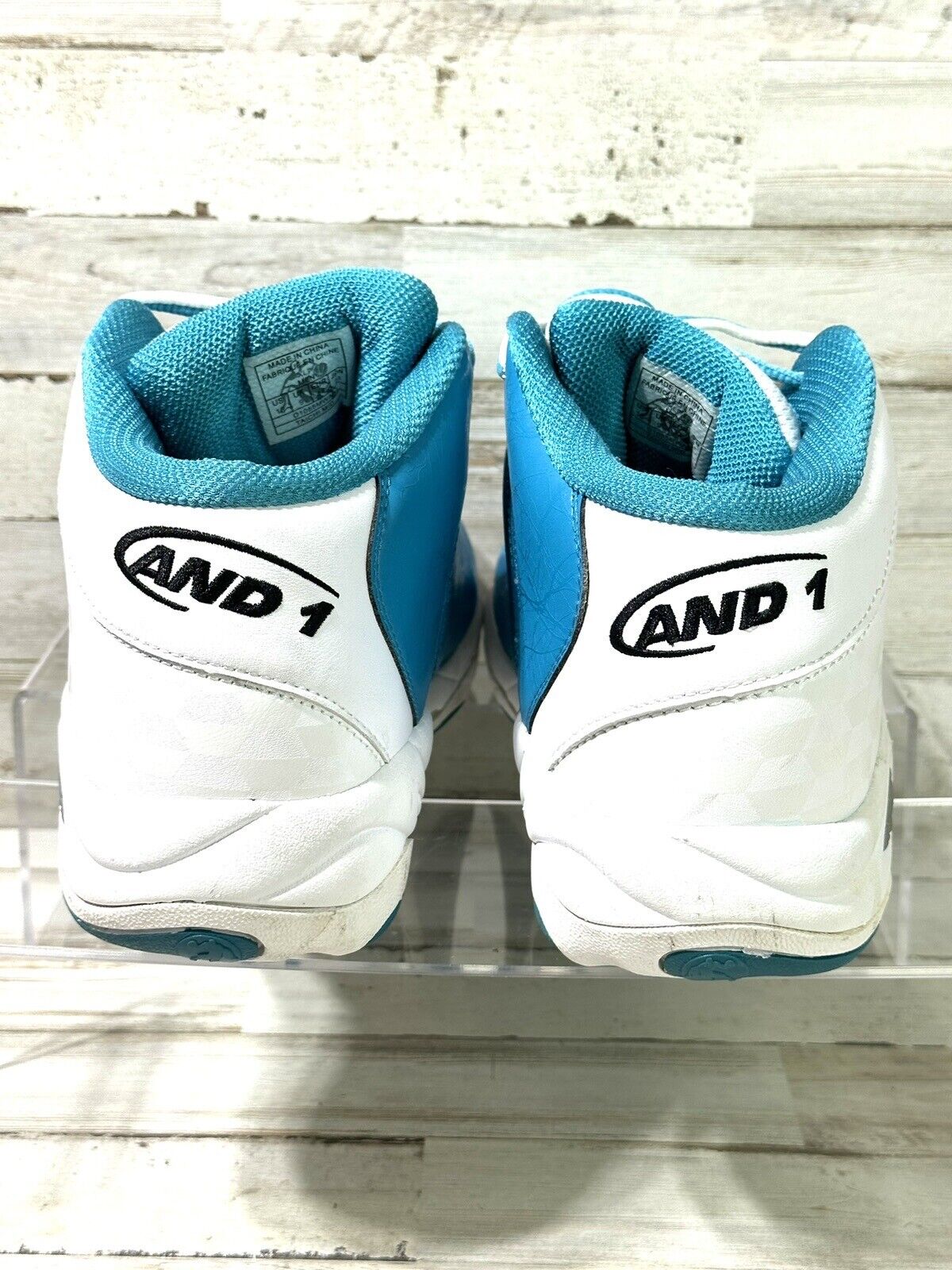 And1 Tai Chi Mid Turquoise And White Court Sneake… - image 7