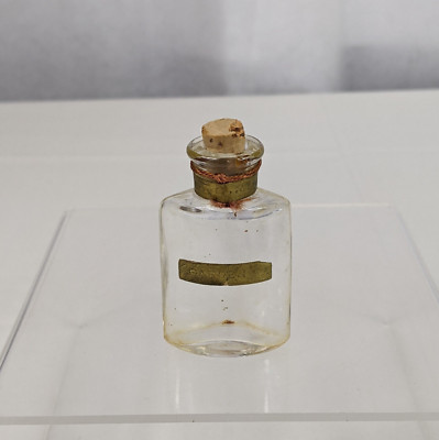 Small Empty Bottle Gardenia Glass Perfume Scent Bottle Cork Top Decor Vanity