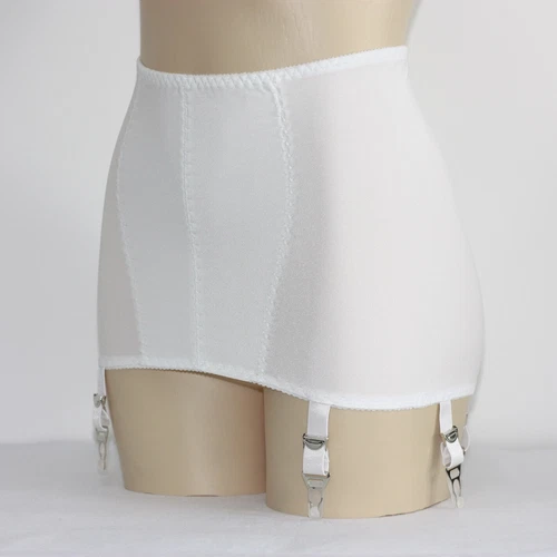 Lace Edge Cloth Girdle Skirt Retro Garter Belt 6 Straps Suspender Belt - Picture 17 of 17