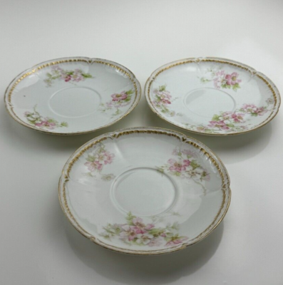 CH Field Set Of 3 Haviland Limoges GDA France Antique 1900's