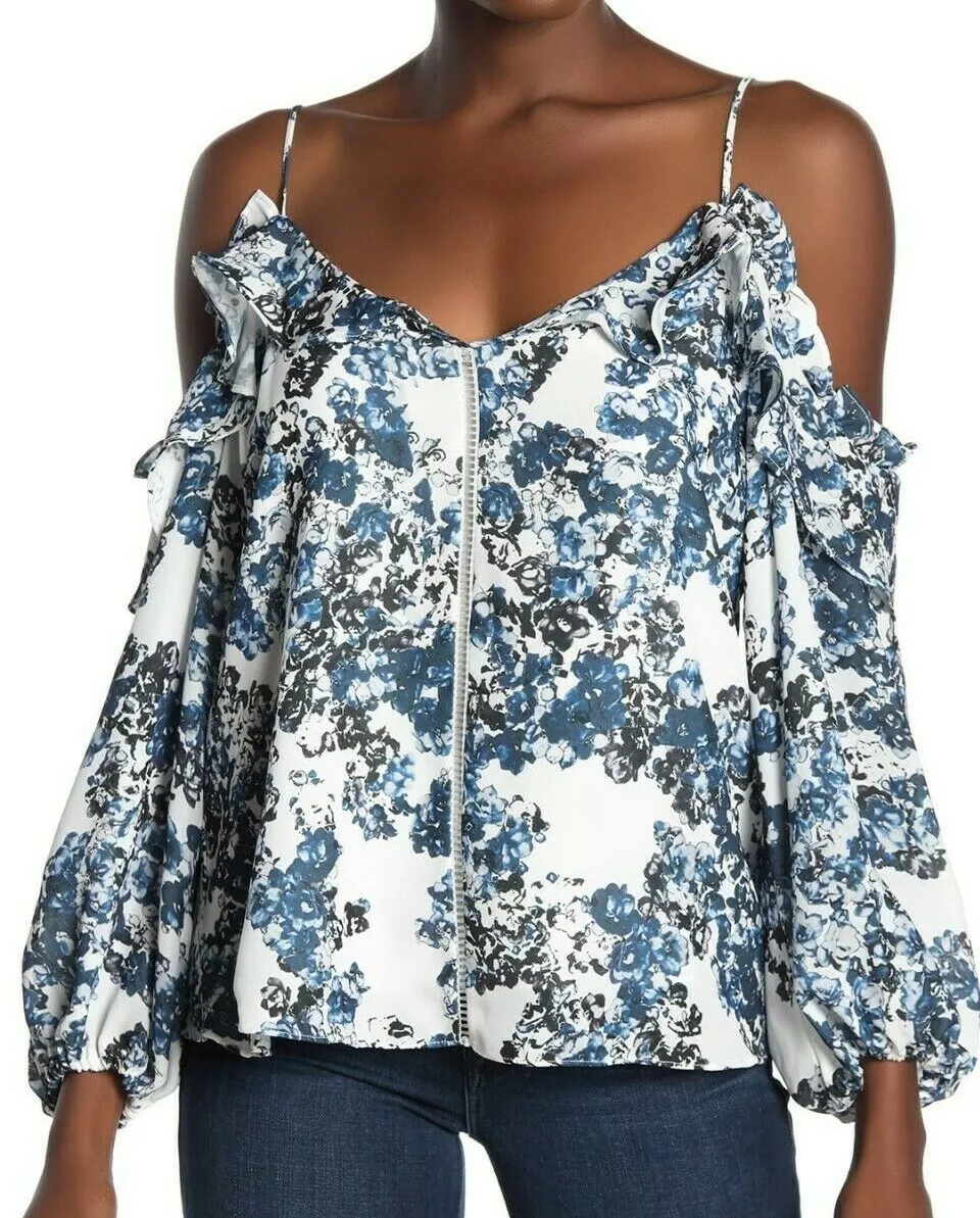 Parker cold shoulder ruffle blouse sales