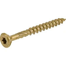 Power Pro 48596 Wood Screws, #8 x 1-3/4", Premium Outdoor Deck Screws, Rust