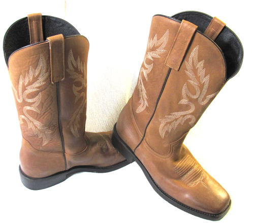 Masterson Boot Co. Western Cowboystiefel Herren 11EW hellbraun Leder eckige Zehenpartie RBC 800