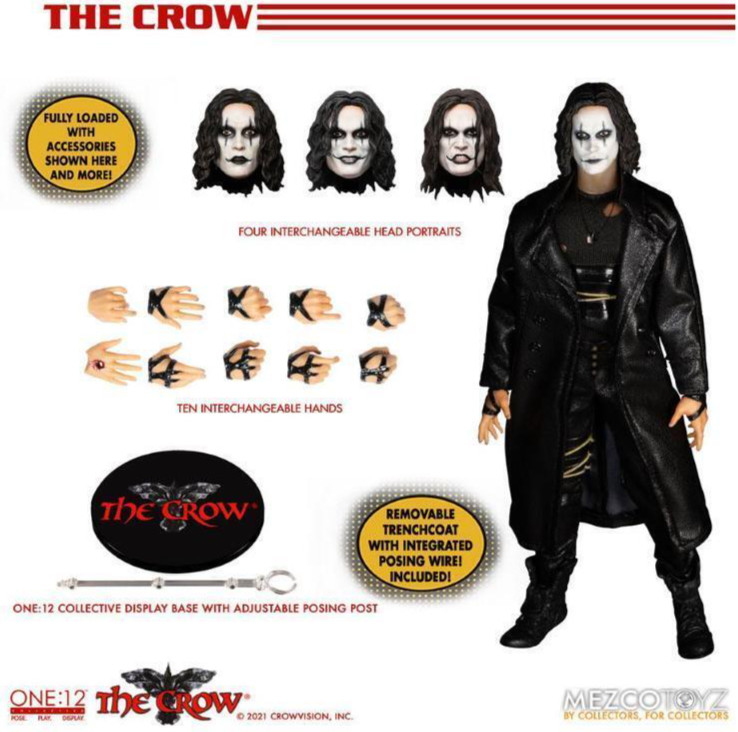 One:12 Collective Brandon Lee Eric Draven Il Corvo Action Figure The Crow Mezco