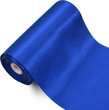 6 Inch X 22Yd Wide Royal Blue Satin Ribbon Solid Fabric Large Ribbon for Grand O