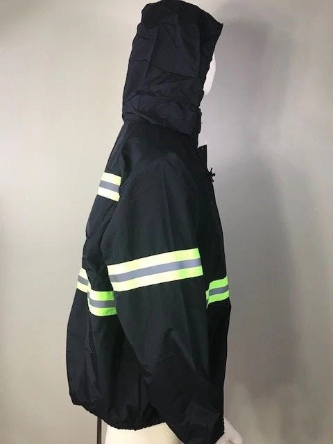 Red Kap Hi Vis Enhanced Visibility Reflective Work Jacket & Vest Combo Zip IN - Image 4 of 4