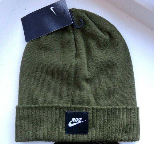 Genuine NIKE Khaki Green Futura BEANIE 