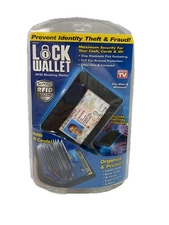 Lock Wallet RFID Blocking Wallet for Men and Women Protection from ID Theft New