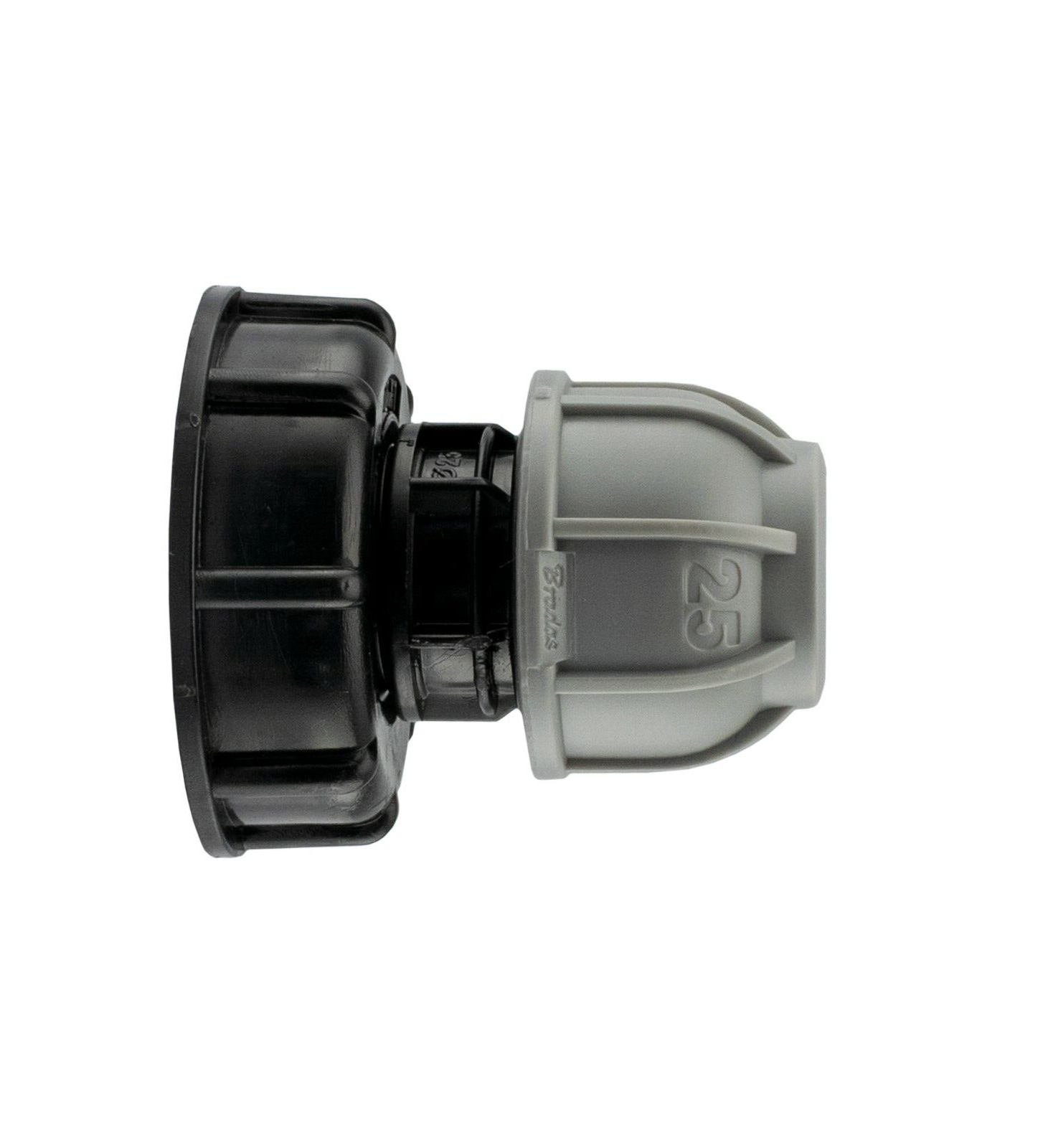 IBC Water Tank Bowser Adapter S60x6 to 20mm MDPE Straight Pipe Fitting Connector