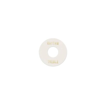 BOSTON Toggle Switch Plate, Unterlegscheibe LP-style, weiß, mit gold imprint