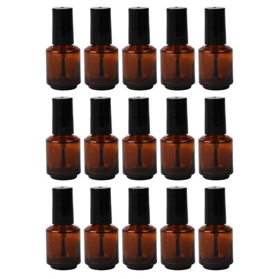  15 Pcs Leere Nagellackflasche Reisen Bernsteinflasche Mit Pinsel