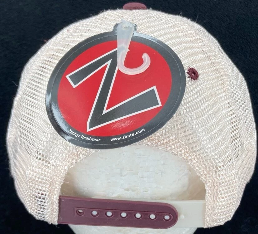 NEW Arizona State ASU Sun Devils Zephyr Mesh Snapback Baseball Cap Hat Red OSFA - Image 4 of 4