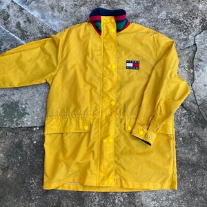 tommy hilfiger yellow rain jacket