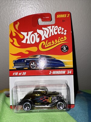 Hot Wheels Classics Series 2   3-Window  34 - #18 of 30   Olive - 2005