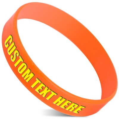 Custom Rubber Bracelet Personalize Silicone Wristbands Events Gifts Engraved