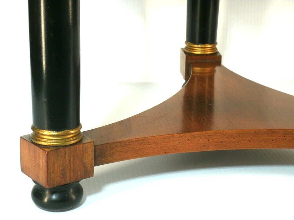 Винтажный приставной столик из французского ореха с итальянским травертиновым верхом от Heritage - Изображение 4 из 4